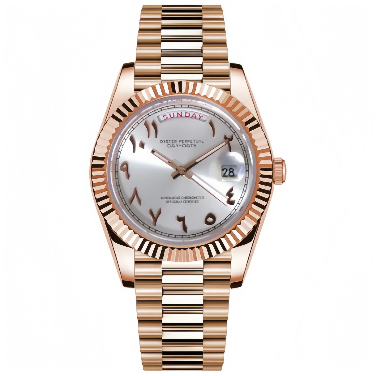 SEIKOJUST︱DAYDATE ROSE GOLD - WHITE ARABIC