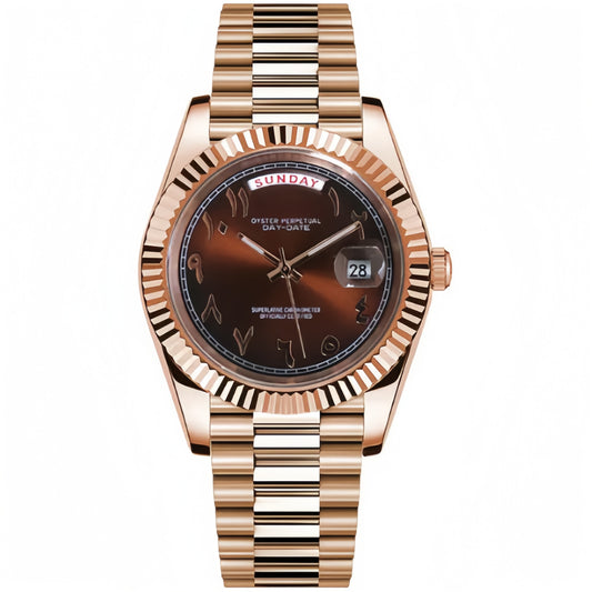 SEIKOJUST︱DAYDATE ROSE GOLD - CHOCOLATE ARABIC