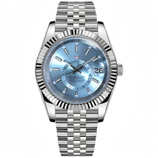 SEIKOJUST︱SKY DWELLER ICE BLUE